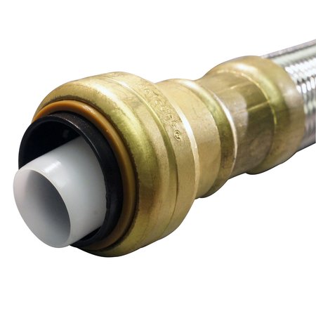 TECTITE BY APOLLO 3/4 in. Push-to-Connect x 3/4 in. Female Pipe Thread x 18 in. Braided Stainless Steel WH Connector FSBBS34F18